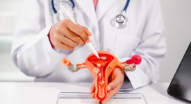 Uterine Fibroids Dr. Karl Zhang discussing uterine fibroid treatment options with a patient at 14 Street Medical Arts in New York City