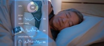 CAN'T SLEEP? FIND OUT WHY — SLEEP STUDIES FROM THE COMFORT OF YOUR OWN HOME Patient completing an at-home sleep study for insomnia and sleep apnea evaluation in New York City.